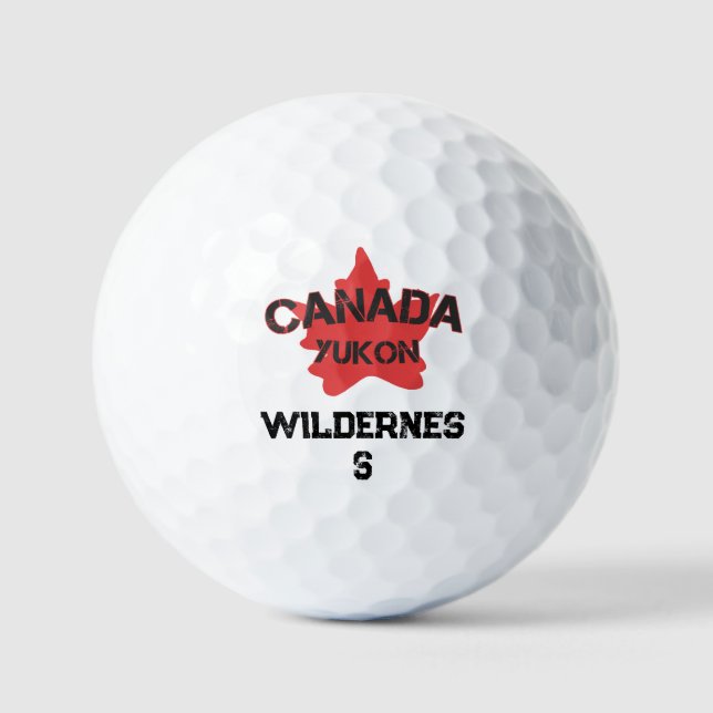 Der Yukon Kanadier einen Spaß Golfball (Vorderseite)