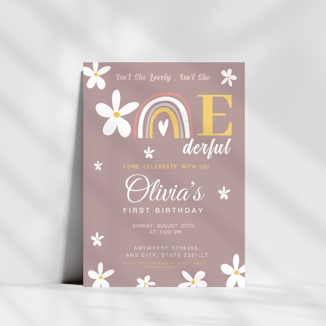 Der zärtliche Regenbogen ist nicht "She Onederful  Einladung (Von Creator hochgeladen)