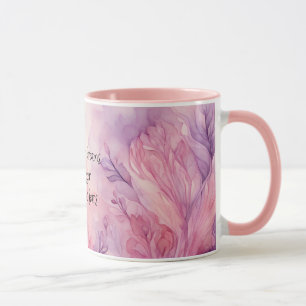 Der Zauber der Blume in den Farbtönen Lila und ros Tasse