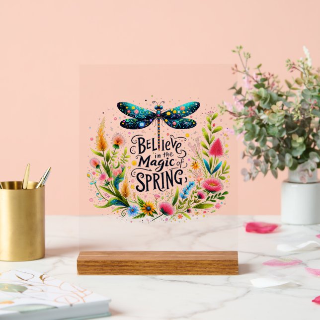 Der Zauber der Blumen des Frühlings Acrylschild (Hochzeit)