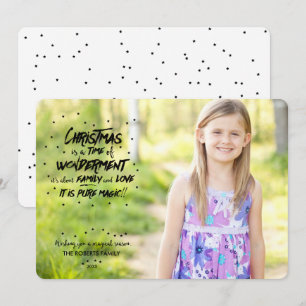 Der Zauber der Weihnachts-Foto-Weihnachtskarte Feiertagskarte