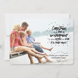 Der Zauber des Weihnachtsfeiertages im Foto Feiertagskarte