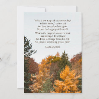Der Zauber eines Herbsttages von Laura Jaworski Feiertagskarte