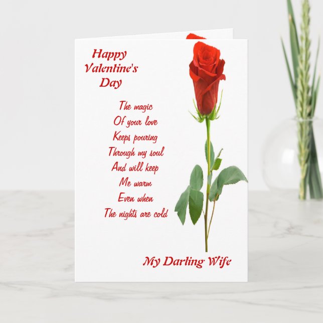 Der Zauber Ihrer Liebe Ehefrau Feiertagskarte (Vorderseite)