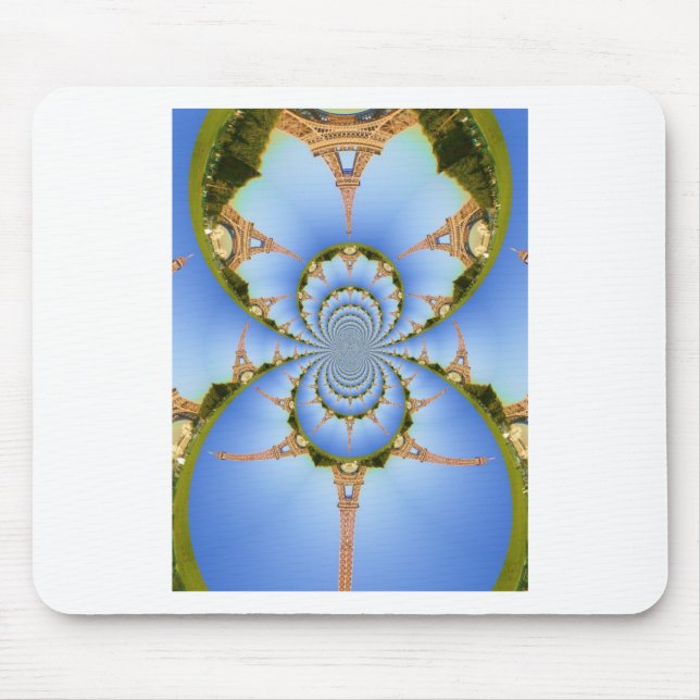 Der Zauber von Paris: Geometrisches Eiffelturm-Des Mousepad (Vorne)