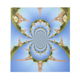 Der Zauber von Paris: Geometrisches Eiffelturm-Des Notizblock