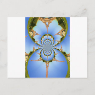 Der Zauber von Paris: Geometrisches Eiffelturm-Des Postkarte