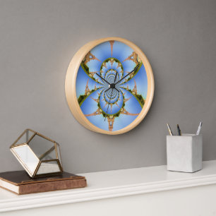 Der Zauber von Paris: Geometrisches Eiffelturm-Des Uhr