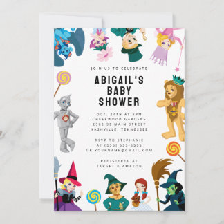 Der Zauberer der Oz Character Baby Shower Einladung