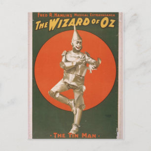 Der Zauberer Oz, das Retro-Theater "The Tin Man" Postkarte