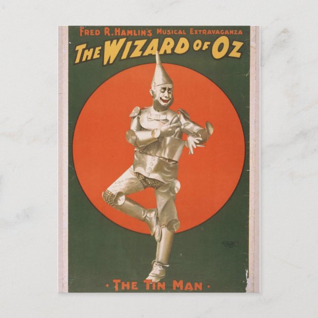 Der Zauberer Oz, das Retro-Theater "The Tin Man" Postkarte (Vorderseite)