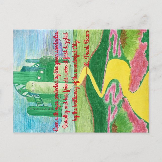 Der Zauberer von Oz Art Postkarte (Vorderseite)