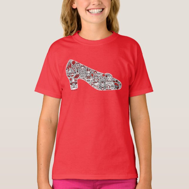 Der Zauberer von Oz Doodle Art T-Shirt (Vorderseite)