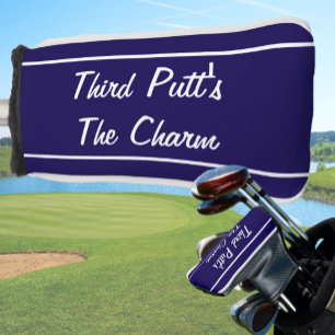 Der zauberhafte Putter ist der blaue, sonnige Seer Golf Headcover