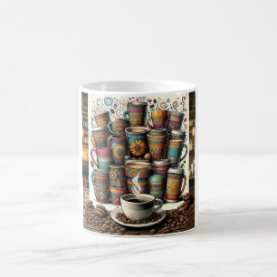 Der Zauberschlauch des Coffee Lover am Morgen des Kaffeetasse