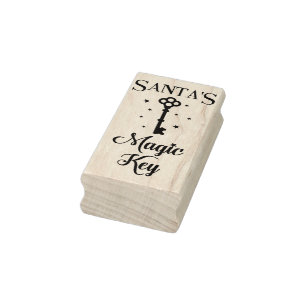 Der Zauberschlüssel des niedlichen Weihnachtsmanne Gummistempel