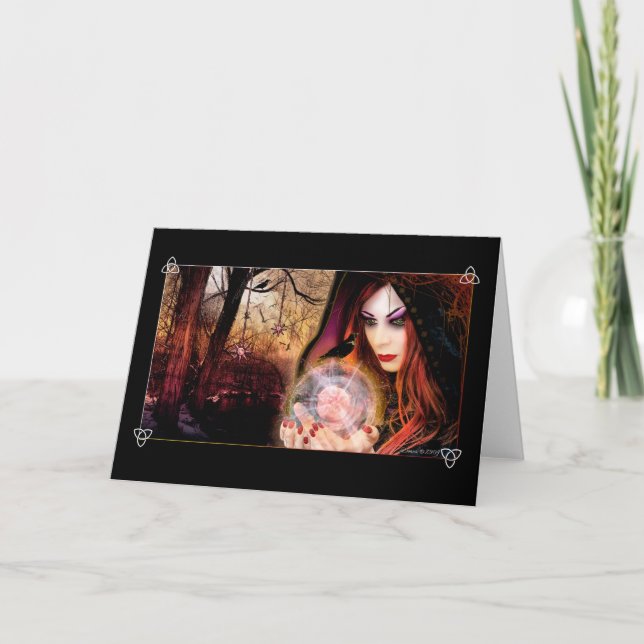 Der Zauberwald - Zauberhafte weiße Notizkarte Karte (Vorderseite)