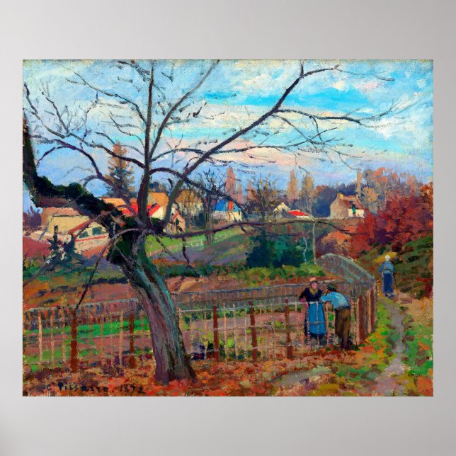 Der Zaun Camille Pissarro 1872 Poster (Vorne)