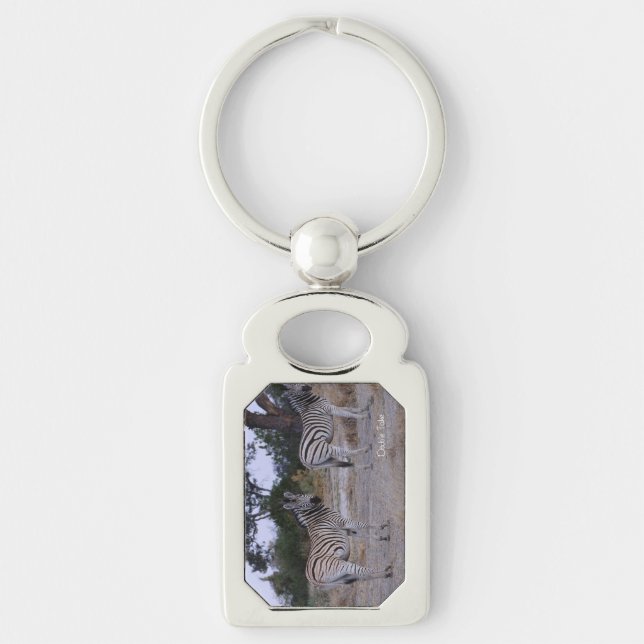 Der Zebra Spätzundung Foto Schlüsselanhänger (Vorderseite)