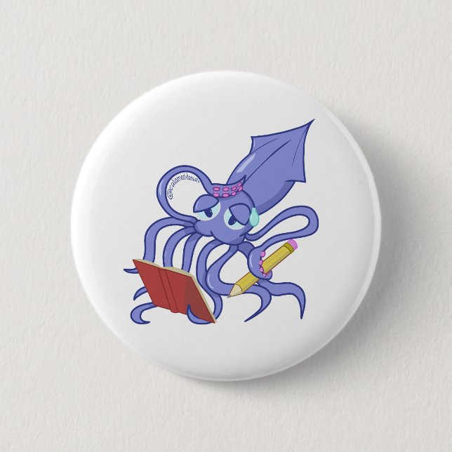 Der zeichnende Calamari Button (Vorderseite)