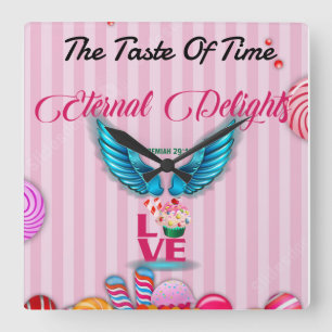 Der "Zeitgeschmack" Quadratische Wanduhr