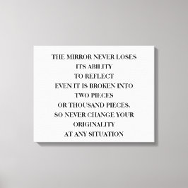 Der zeitlose Power des Spiegels zum Nachdenken, eg Leinwanddruck