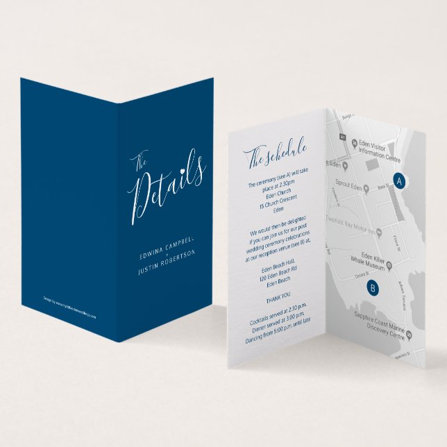 Der Zeitplan für Hochzeiten oder Veranstaltungen (Innenseite und Außenseite)