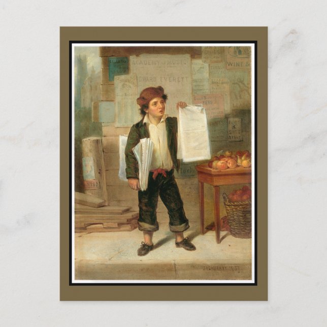 Der Zeitungsjunge Postkarte (Vorderseite)