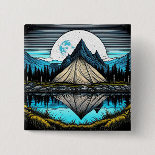 Der Zelt am See im Gebirge Button