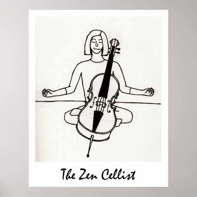 Der Zen-Cellist-Druck Poster (Vorne)