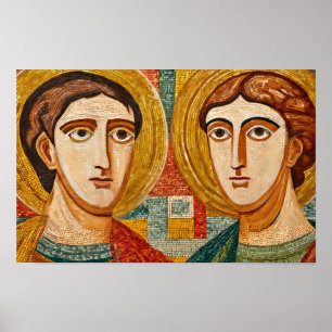 Der Zeuge der Heilung von Cosmas und Damian Poster