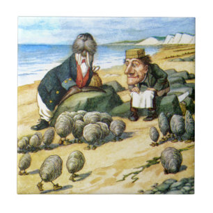 Der Zimmermann und das Walross im Wunderland Fliese