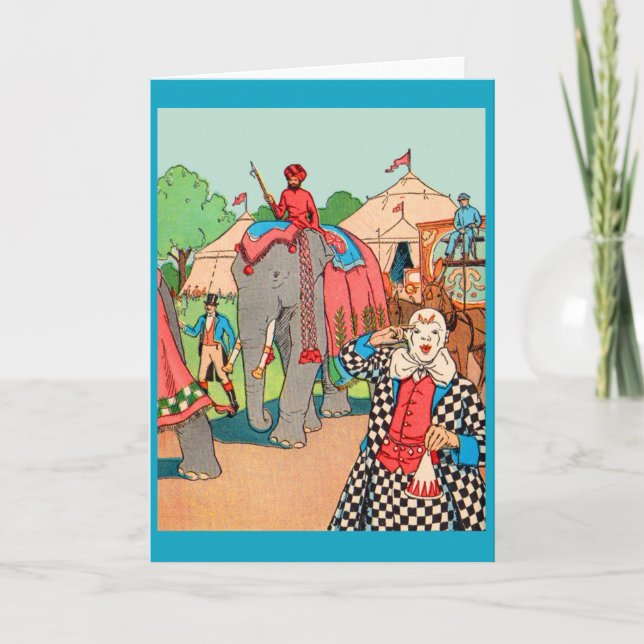 Der Zirkus kommt in die Stadt Karte (Vorderseite)