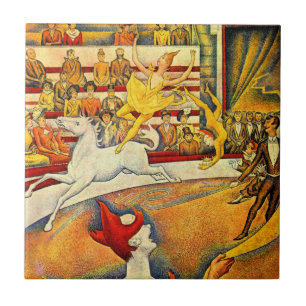 Der Zirkus von Georges Seurat, Vintage Fine Art Fliese