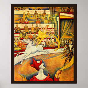 Der Zirkus von Georges Seurat, Vintage Fine Art Poster