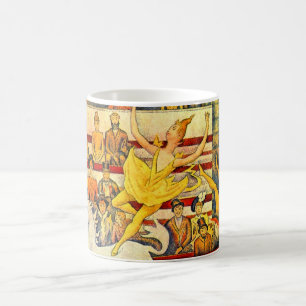 Der Zirkus von Georges Seurat, Vintage Fine Art Tasse