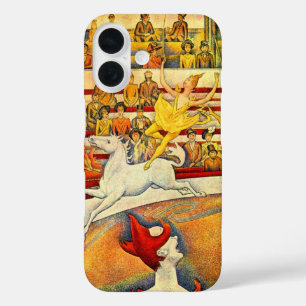 Der Zirkus von Georges Seurat, Vintage Kunst iPhone 16 Hülle