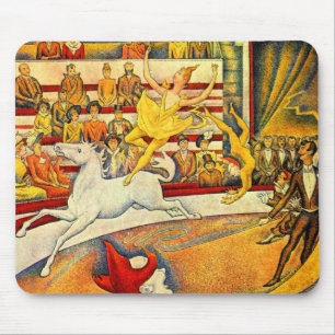 Der Zirkus von Georges Seurat, Vintage Kunst Mousepad