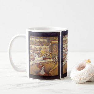 Der Zirkus von Georges Seurat, Vintage-Pointillism Kaffeetasse