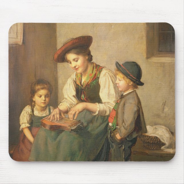 Der zither-Spieler Mousepad (Vorne)