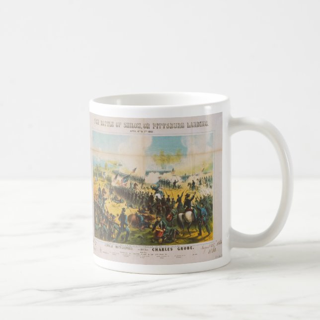 Der zivile Kriegs-Kampf von Shiloh Pittsburg Tasse (Rechts)