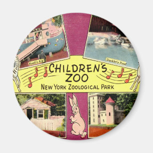 Der Zoo der Kinder, Bronx-Zoo, NY Vintag Magnet
