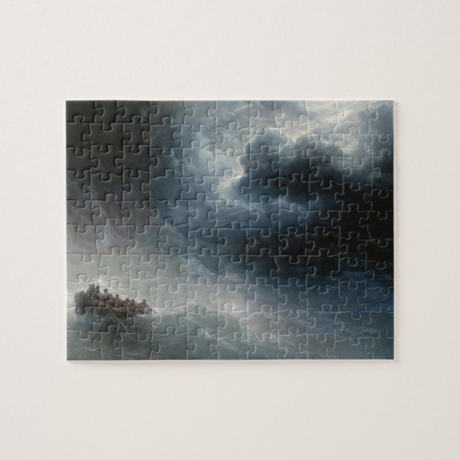 Der Zorn der Meere (von Ivan Aivazovsky) Puzzle (Horizontal)