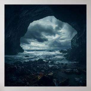 Der Zorn der Natur in Stone Gerahmt Poster