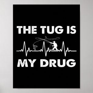 Der Zug ist meine Droge - Lustiger Angel-Fischer Poster