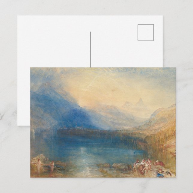 Der Zuger See, JMW Turner Postkarte (Vorne/Hinten)