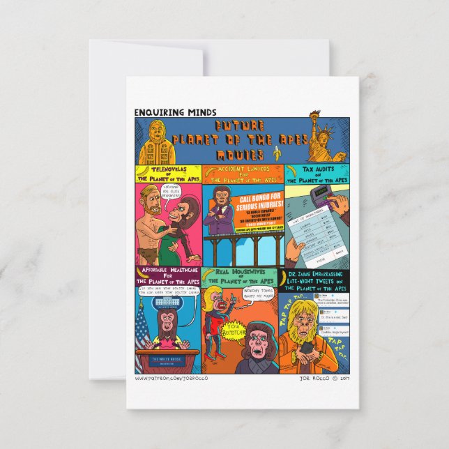 Der zukünftige Planet der Affen-Filme Dankeskarte (Vorderseite)