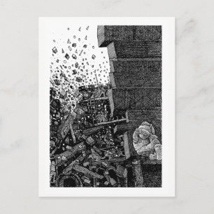 Der Zusammenbruch Postkarte