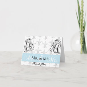 Der zwei Smokings-Bräutigam-homosexuelle Hochzeit Dankeskarte