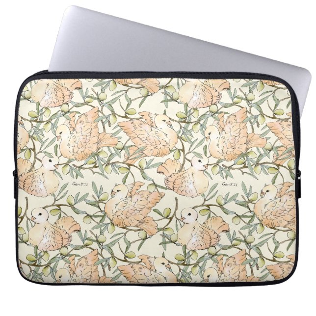 Der Zweig und die Taube Laptopschutzhülle (Vorderseite)